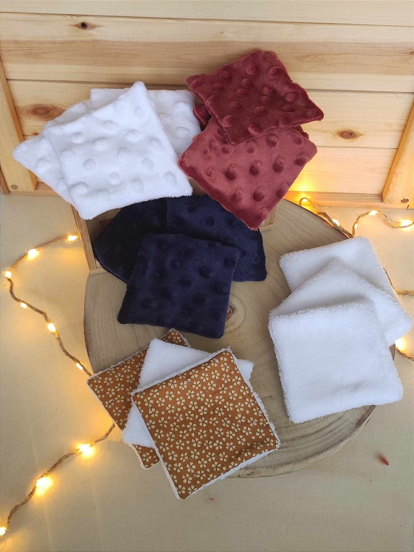 Panière avec 7 lingettes